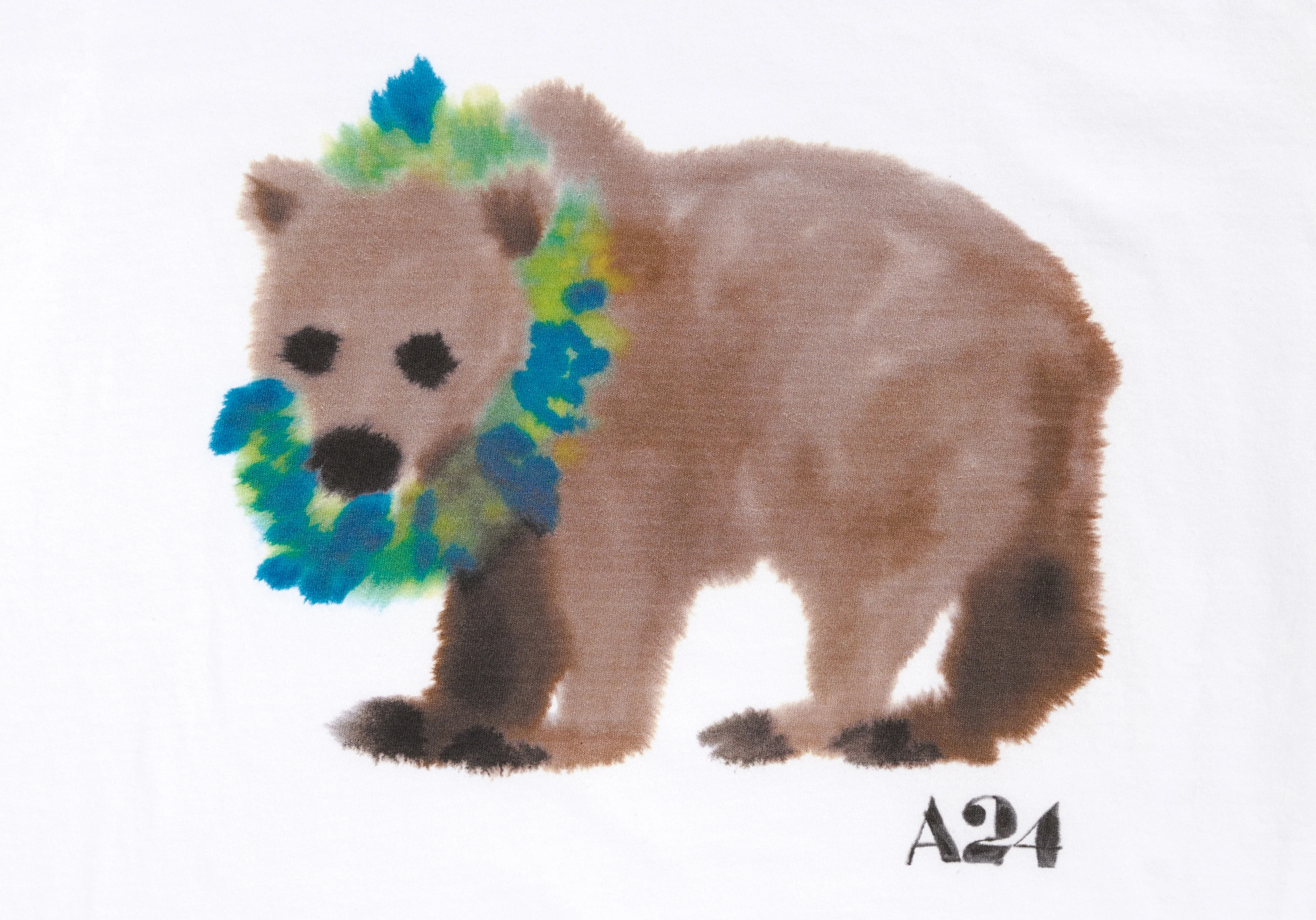A24 x Rop van Mierlo Bear Watercolor Tee - Image 2