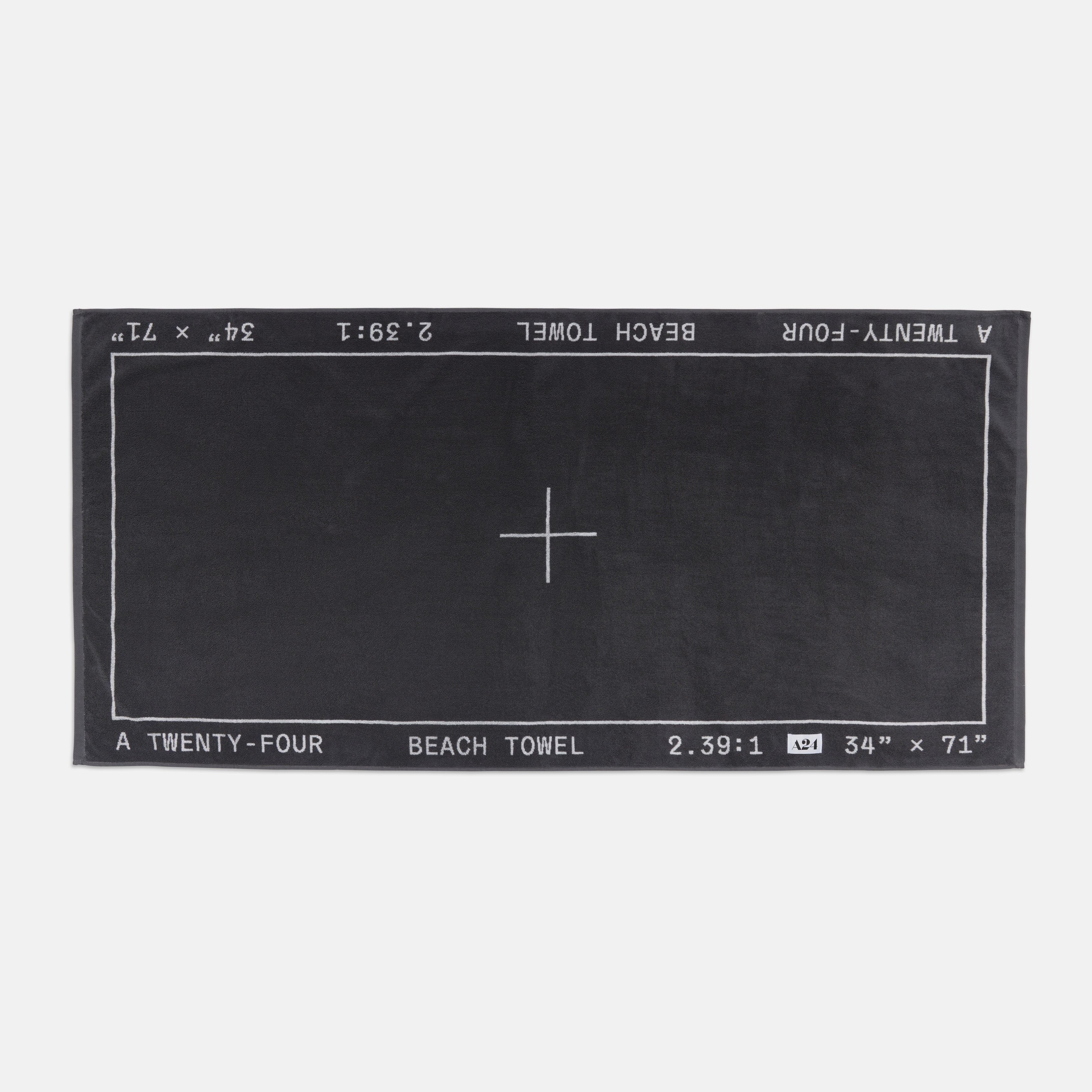 Grey Widescreen Beach Towel