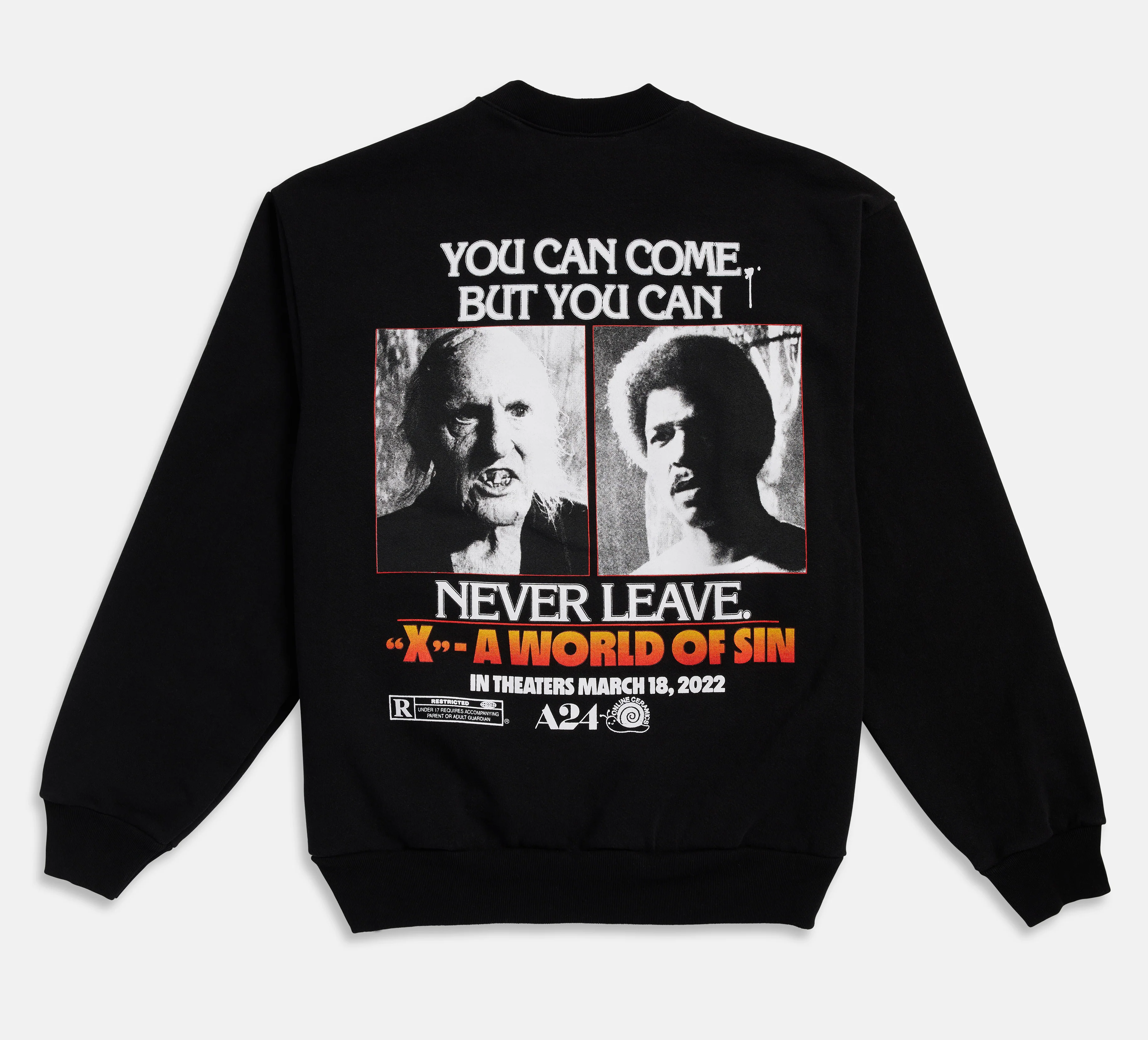 Online Ceramics x X World of Sin Embroidered Crew - Image 2