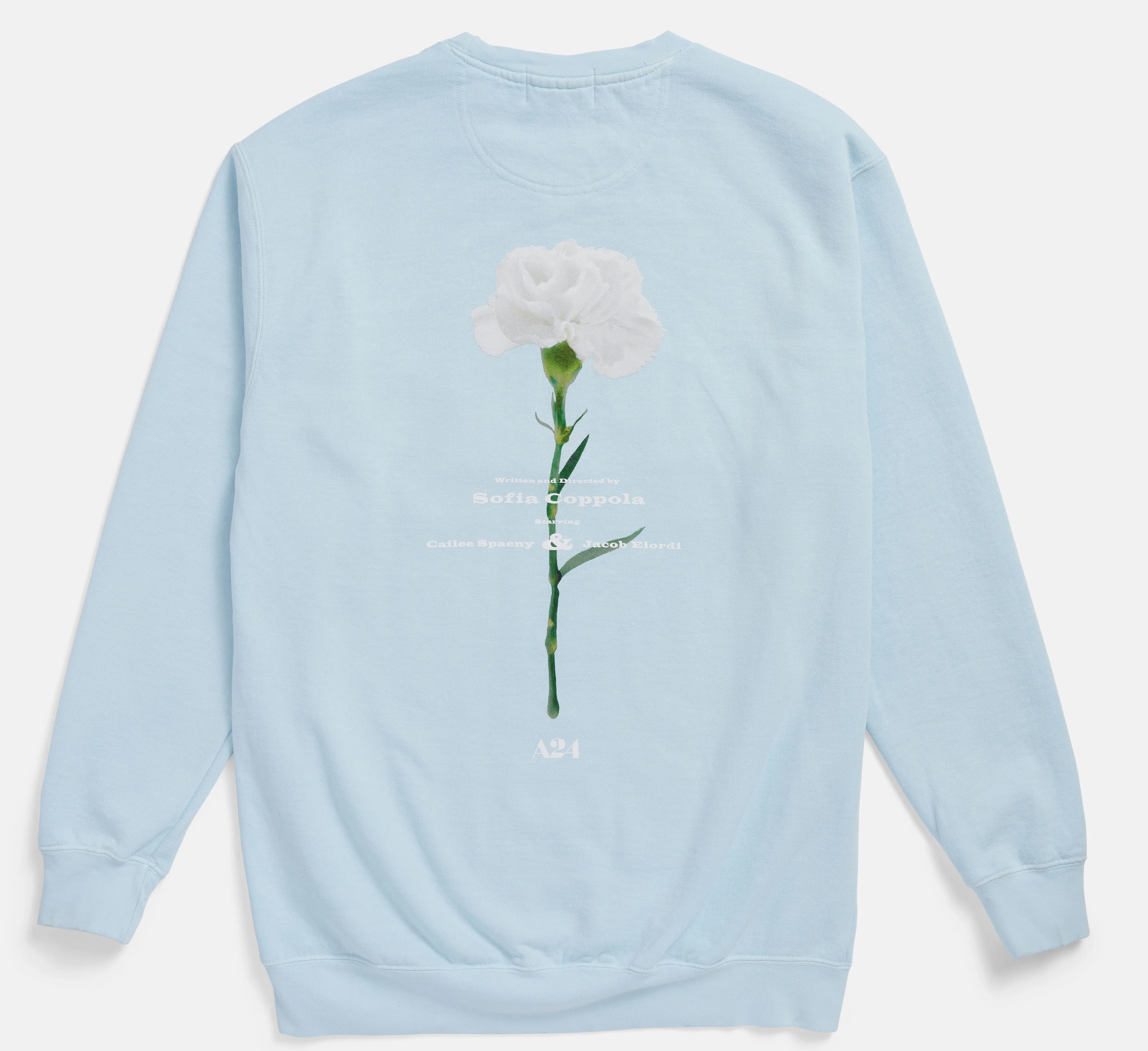 Priscilla Light Blue Embroidered Crewneck - Image 2