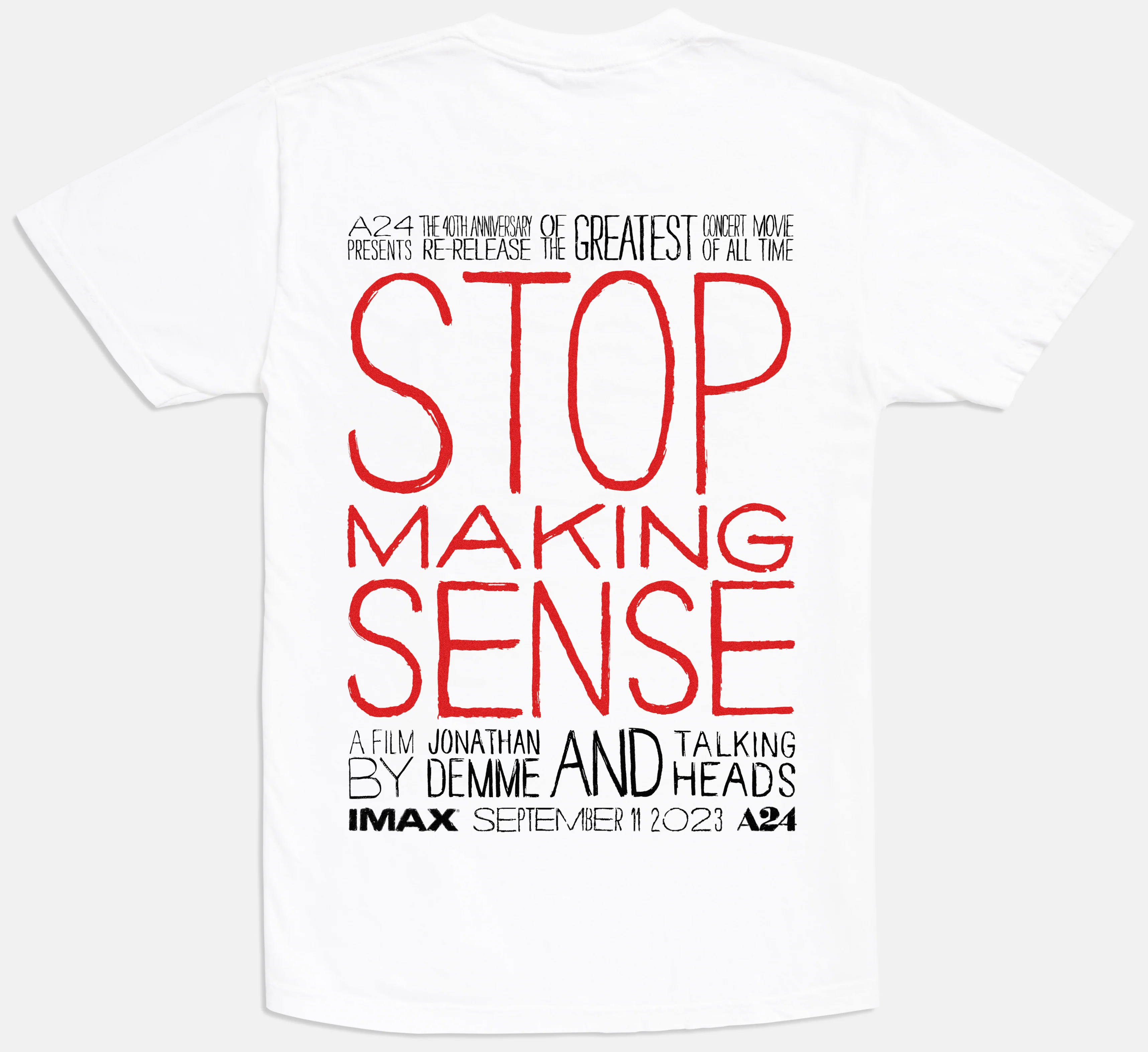 Stop Making Sense IMAX World Premiere Tee - Image 2